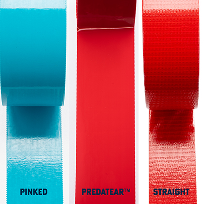 3 rolls of tape PINKED, PREDATEAR and STRAIGHT